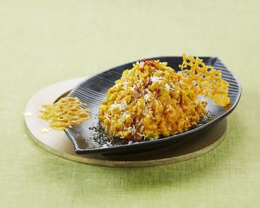 Risotto safrané aux potimarrons et châtaignes Risotto safrané aux potimarrons et châtaignes